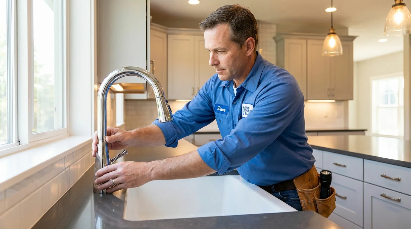 Kitchen faucet installation by Johns Plumbing LLC in Custer